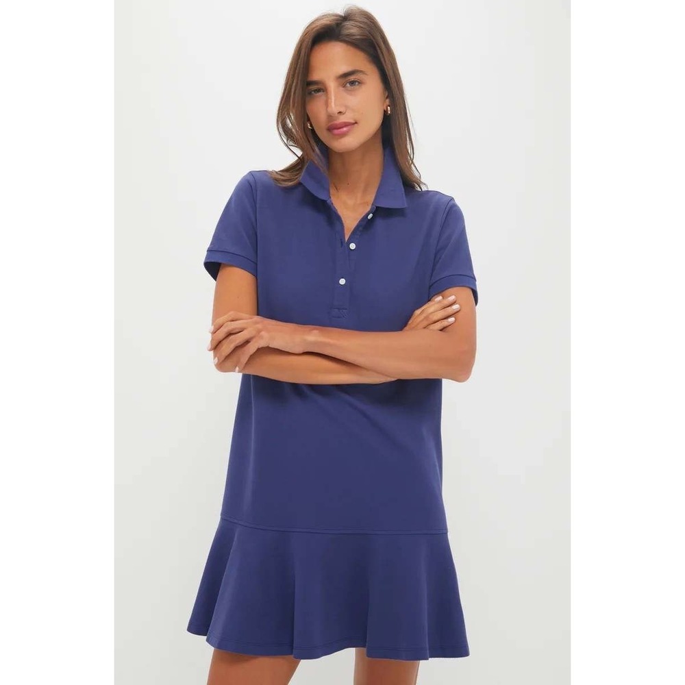 NWT Tuckernuck Navy Pique May Polo Tennis Dress (MSRP: $148) Size XS